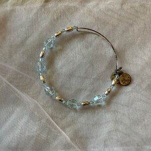 Alex and Ani Gold and Light Blue Bracelet